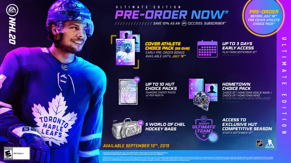 NHL 20 ultimate edition pre-order now